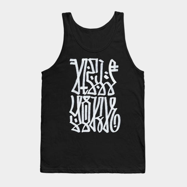 New York Tag 3 (white on black) Tank Top by Francis_Abstract_97